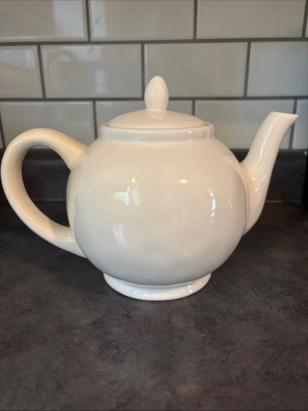 Rae Dunn White Ceramic TEA. Teapot